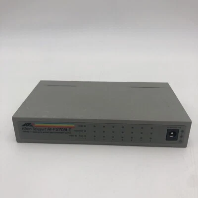 Allied Telesyn AT-FS708LE 10BASE-T/100BASE-TX 8 Port Ethernet Switch READ - Image 1 of 4