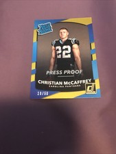 2017 Donruss Football Gold Press Proof Christian McCaffrey Rookie! Only 50 Made!