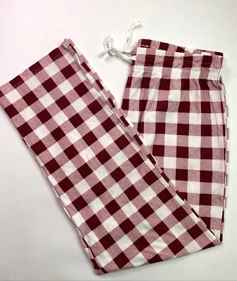 Pantalones de pijama de lana para dama Calvin Klein ropa de dormir, cuadros rojos, talla M Foto 1 de 4