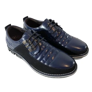 Gatsby Oxford Derby blaue Lederschuhe Euro 40 Herren Gr. 7 Damen 9,5 898 - Bild 1 von 10