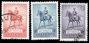 AUSTRALIA - 1935 - KING GEORGE V Set of 3 - Sc #152-154 - Used VF - Picture 1 of 2