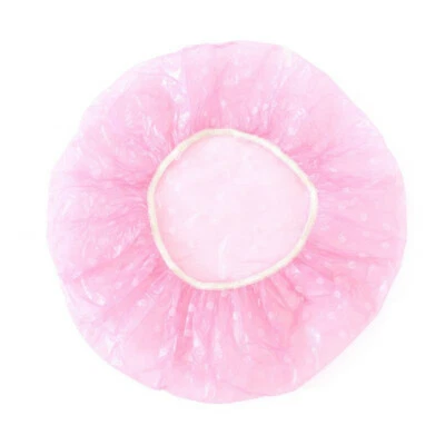100pcs Damen Dusche Kappen Gepunktet Elastisch Anti Staub Hut für Haar Salon Neu - Bild 1 von 4