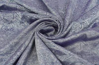 Sari de seda vintage gris estampado floral suave sari decoración artesanal tela de costura Foto 1 de 4