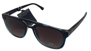 Gap Mens Rectangle Blue Gradient Plastic Sunglass   Smoke Gradient Lens, SGP 404 - Picture 1 of 12