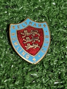Pin de metal de colección Eltham Bowls esmalte latón insignia RARO - Imagen 1 de 3