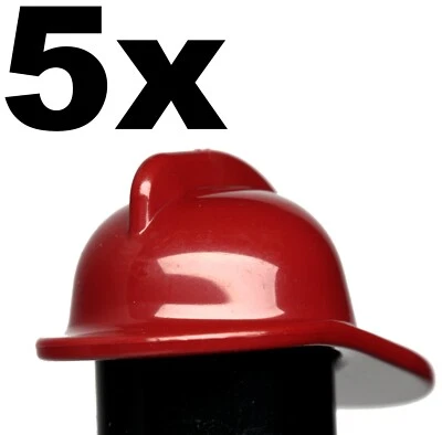 NUEVO LEGO - Tocado - Ciudad - Casco de Bomberos Rojo Oscuro x 5 - Sombrero de Bombero  Foto 1 de 2