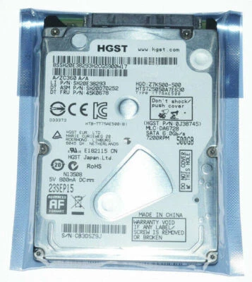 703267-001 Hitachi HTS725050A7E630 500GB 7200RPM 6.0GB/S 2.5 inch Hard Drive - Bild 1 von 4