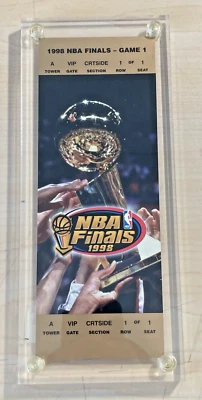NBA 1998 FINALS COMMERATIVE GAME 1 COURTSIDE TICKET BULLS VS. JAZZ JORDAN MJ VIP - Image 1 of 4