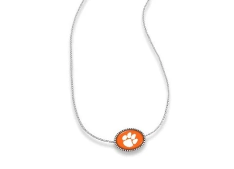 New Clemson Tigers Silver Charm Necklace, Gift for Her Mom Cover
