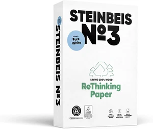 Recycling Kopierpapier STEINBEIS No 3 A4 80g weiß 10000 Blatt Druckerpapier