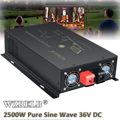 2500W Pure Sine Wave Inverter 36V to 110V 220V Power Generator Home RV Car Camp - Image 1 of 4