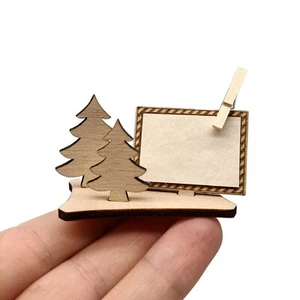 porta prezzi in legno, set supporti 6 pezzi per vetrina negozio o merca - Foto 1 di 12