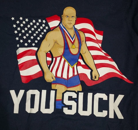 Pro Wrestling Crate Exclusive Kurt Angle You Suck T-Shirt 2XL Previously Owned Cover