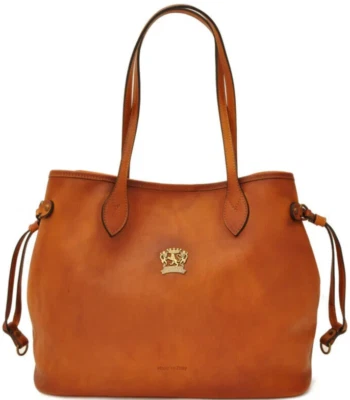 🌞PRATESI FIRENZI ITALIAN DESIGNER COGNAC BROWN LEATHER VETULONIA TOTE BAG🌺NWT! - Image 1 of 4