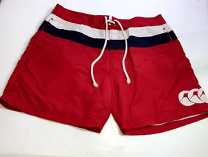 CANTERBURY OF NEW ZEALAND  Board Shorts Swim Red Sz L 36 Waist - Picture 1 of 8