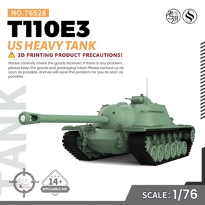 SSMODEL SS76528 1/76 20mm War Gaming Military Model Kit US T110E3 Heavy Tank - Picture 1 of 5