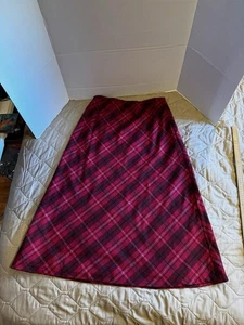 Vintage Chadwicks Wool Maxi Skirt Tartan Plaid Women's Size 16 Academia Preppy - Picture 1 of 10