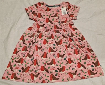 Vestido Jersey Mini Boden Festivo Robin Rosa Navidad Nuevo con Etiquetas Nuevo 7-8 Foto 1 de 4