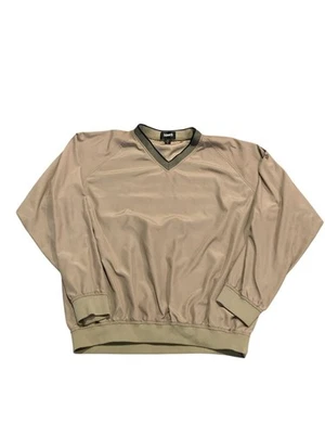 Pullover cortavientos de golf Ashworth vintage XL tostado manga larga cuello en V camisa cortavientos Foto 1 de 4