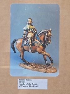 Escasas miniaturas de borde 80 mm Caballero de la batalla Towton Field kit de metal blanco - Imagen 1 de 4