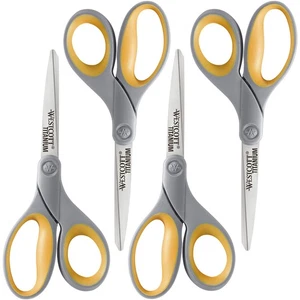 8-Inch Titanium Bonded Scissors, Soft Handle, Straight Heavy Duty Scissors, G... - Picture 1 of 7