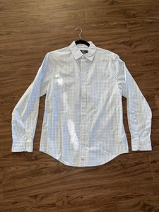 Vineyard Vines Shirt Mens Medium Blue Check Classic Fit Murray Long Sleeve Plaid - Picture 1 of 4