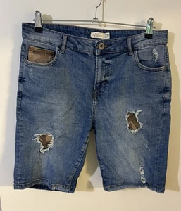 OVS Matt Straight Denim Shorts Size W32 - Picture 1 of 6