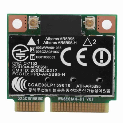 Wireless Network Card Wifi Semimini Pcie Adapter Ar5B95 802.11B G/N 150Mbps AUU - Image 1 of 4