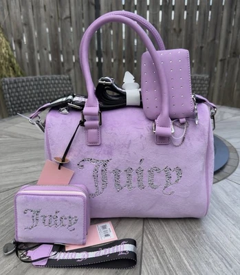 Juicy Couture  All that glitters Satchel Violet Tulle & Wallet Set - Image 1 of 4