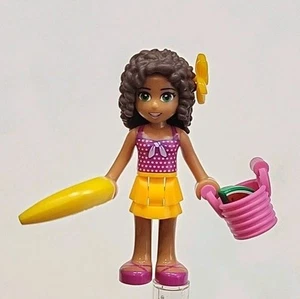 LEGO FRIENDS ANDREA LAYERED MINIFIGURE MINI DOLL frnd208 USED 41316 w/BASKET - Picture 1 of 3