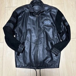 Gap Leather Jacket Suede 90S Stadium Japan - Picture 1 of 9