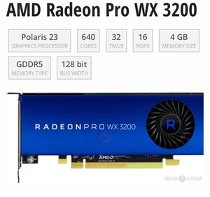 AMD Radeon Pro WX3200 4GB Graphics Card - BRAND NEW - FREE SHIPPING!! - Picture 1 of 5