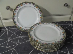 7 platos de cena Princess-China Belwood Bavaria Geo F. Bassett & Co. Newport de 10" - Imagen 1 de 6