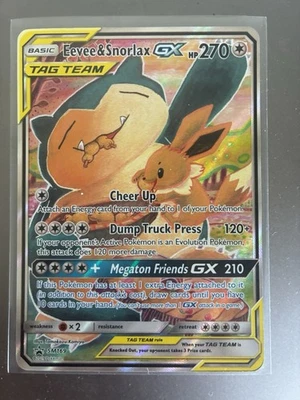 🥇Eevee & Snorlax GX 120/181 Tag Team Holo Rare NM Pokemon Sun & Moon ALT ART - Image 1 of 4