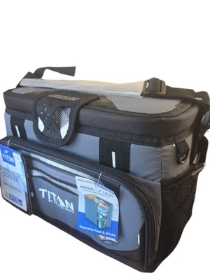 Titan by Arctic Zone lata 12 capacidad enfriador sin cremallera gris MANTIENE HIELO HASTA 2 DA Foto 1 de 4