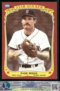 1986 Fleer Star Stickers #S-2 Wade Boggs Box Panel Red Sox 6.1G - Picture 1 of 2
