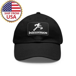 Cappello papà Intellivision Running Uomo Nero con toppa in pelle - Foto 1 di 2