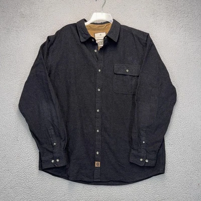 Legendary Whitetails Button Up Flannel Shirt Mens XLT Black Buck Camp Cotton - Image 1 of 4