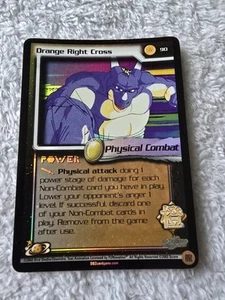 DBZ Dragon Ball Z FOIL Orange Right Cross 90 CCG Limited World Games Saga MP - Picture 1 of 5