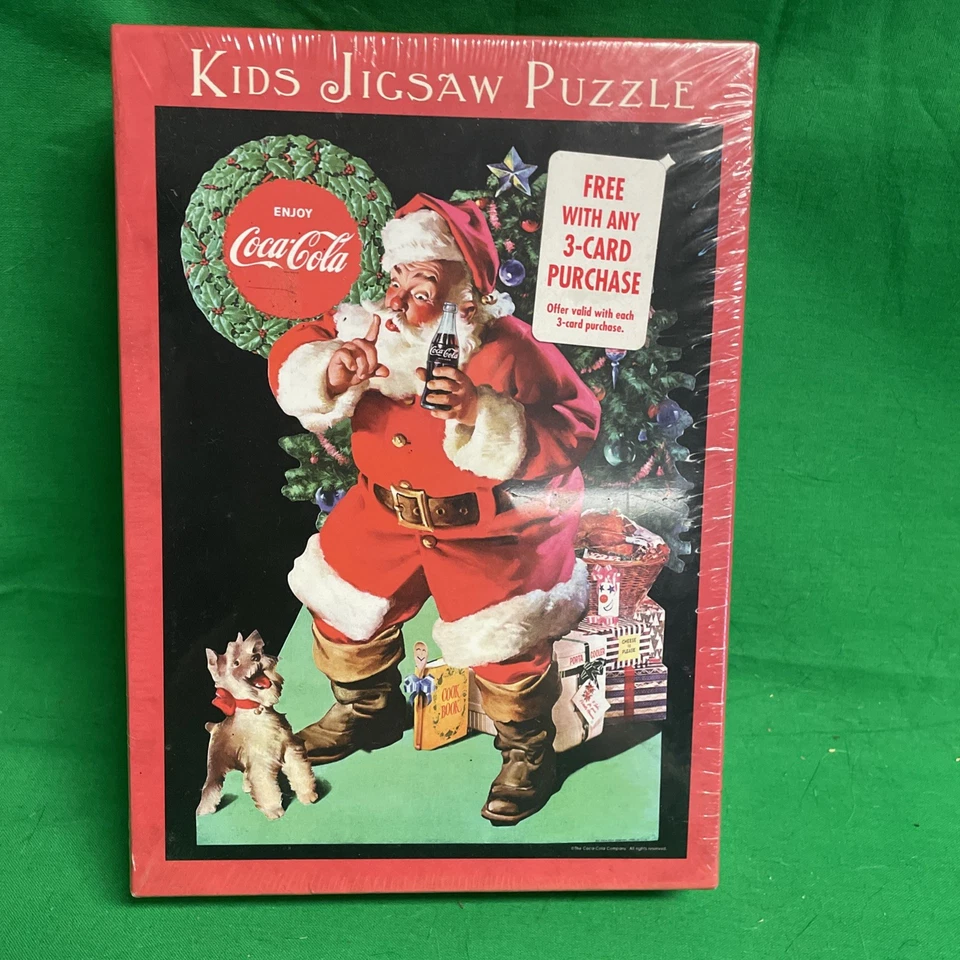 Vintage Hallmark Coca Cola Santa Kid's Christmas Jigsaw Puzzle 2001 60 Pieces - Image 1 of 1