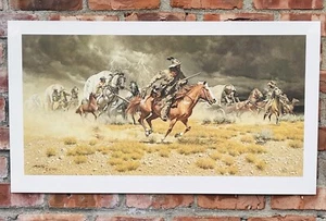 Western Artist Frank McCarthy Signed Print. Spooked. 1986. Artist Proof 38/45. - Picture 1 of 11