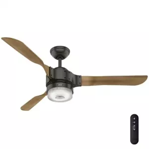 Hunter Apache Fan Wifi Apple HomeKit/Google Home/Alexa 54 in. Noble Bronze 59226 - Picture 1 of 7