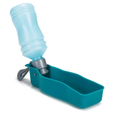 Beeztees Hunde Trinkflasche blau für unterwegs mit Gürtelclip Kunststoff 500ml - Bild 1 von 4