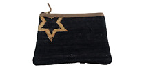 Dhurrie clutch handmade woven rugs golde zari clutch with MID-NIGHT STAR theme