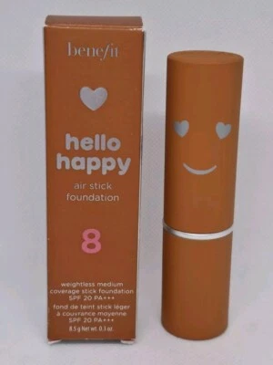 Benefit Hello Happy Air Stick Foundation Shade 8 Full Size 8.5g Rare New Boxed - Image 1 of 4