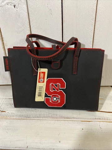 New NWT Alan Stuart Small Handbag Purse - NC State Wolfpack - Faux Leather Cover