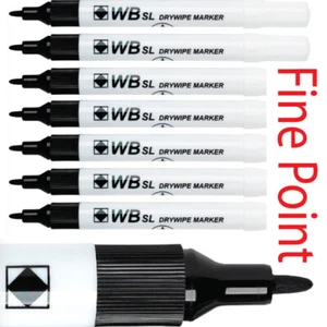 Dry Wipe Pens Markers Slim FINE Tip High Quality White Board Drywipe Dry Erase - Picture 1 of 10