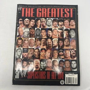 WWF WWE The Greatest 50 Superstars Of All Time Magazine 2004 W/ Fold Out Poster - Picture 1 of 2