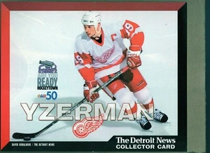 STEVE YZERMAN The Detroit News RED WINGS 8x10 Collector Card - Picture 1 of 1