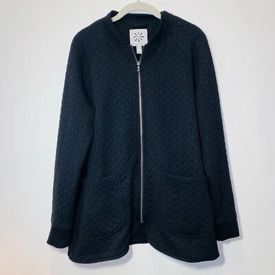 Chaqueta Jacquard Tejida Acolchada SOHO Isaac Mizrahi Para Mujer Talla Mediana A389678 Foto 1 de 4